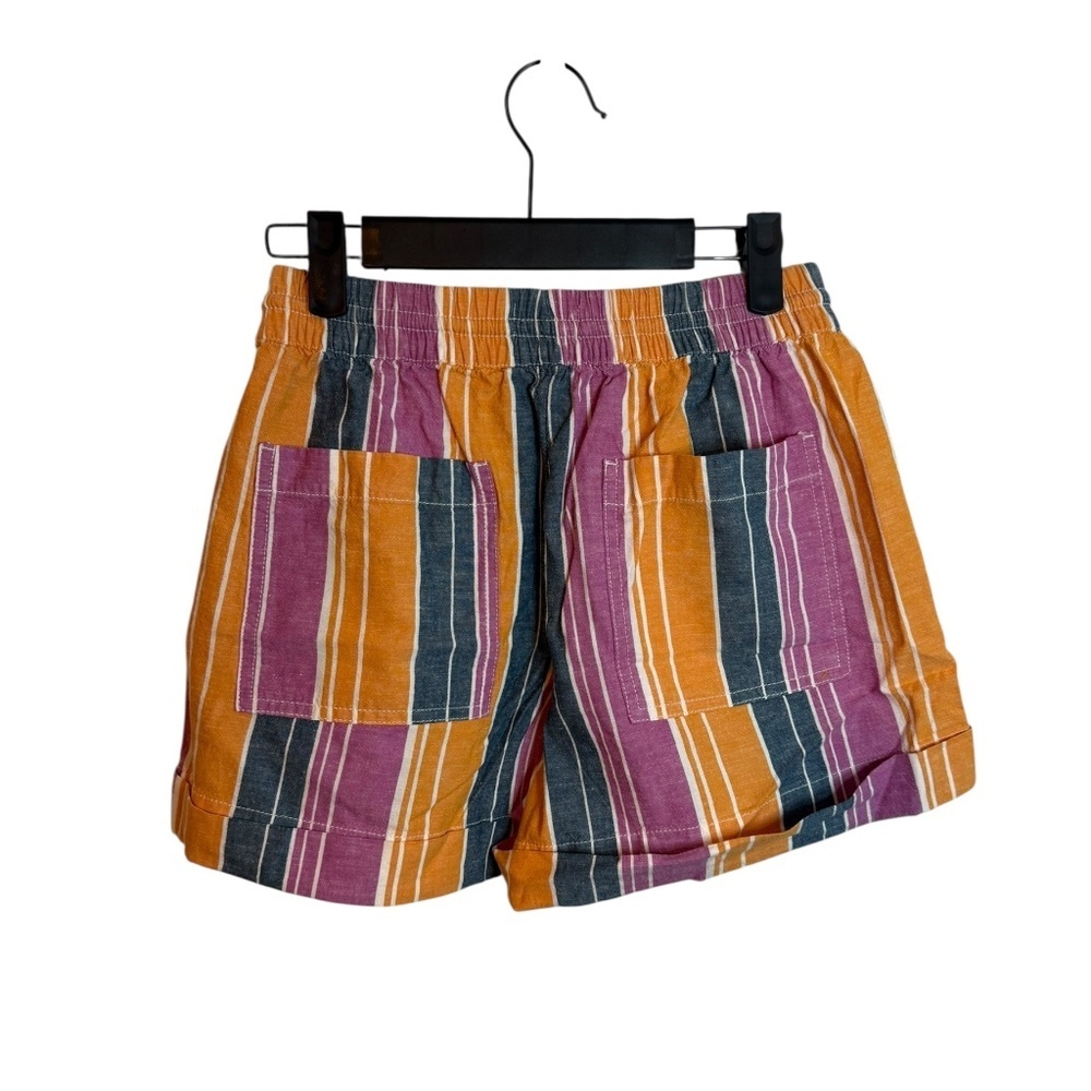 Lou & Grey Colorful Striped Linen Blend Coastal Shorts - Picture 2 of 5